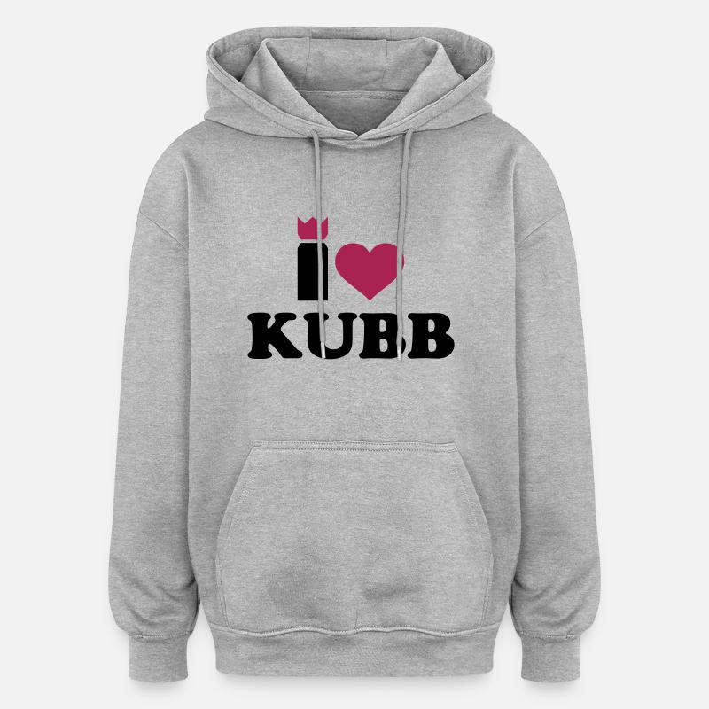 Kubb - Oversized Unisex Hoodie - Grau meliert