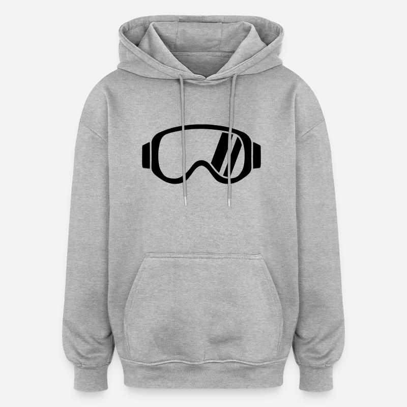 Lunettes de ski - Sweat à capuche oversize unisexe - gris chiné