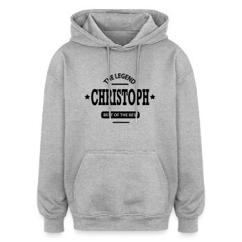 christoph - Oversized Unisex Hoodie - Grau meliert - Vorne - Noah (186cm)