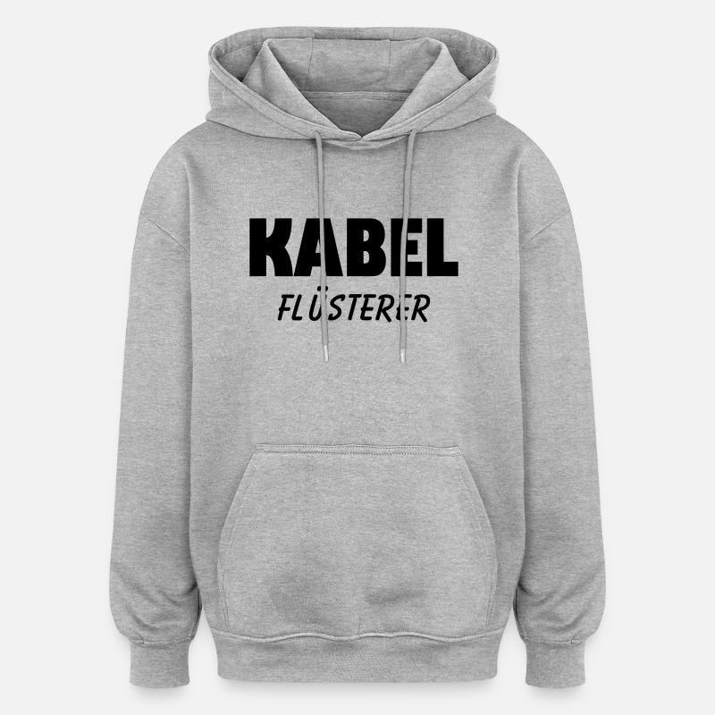 kabel flüsterer - Oversized Unisex Hoodie - Grau meliert