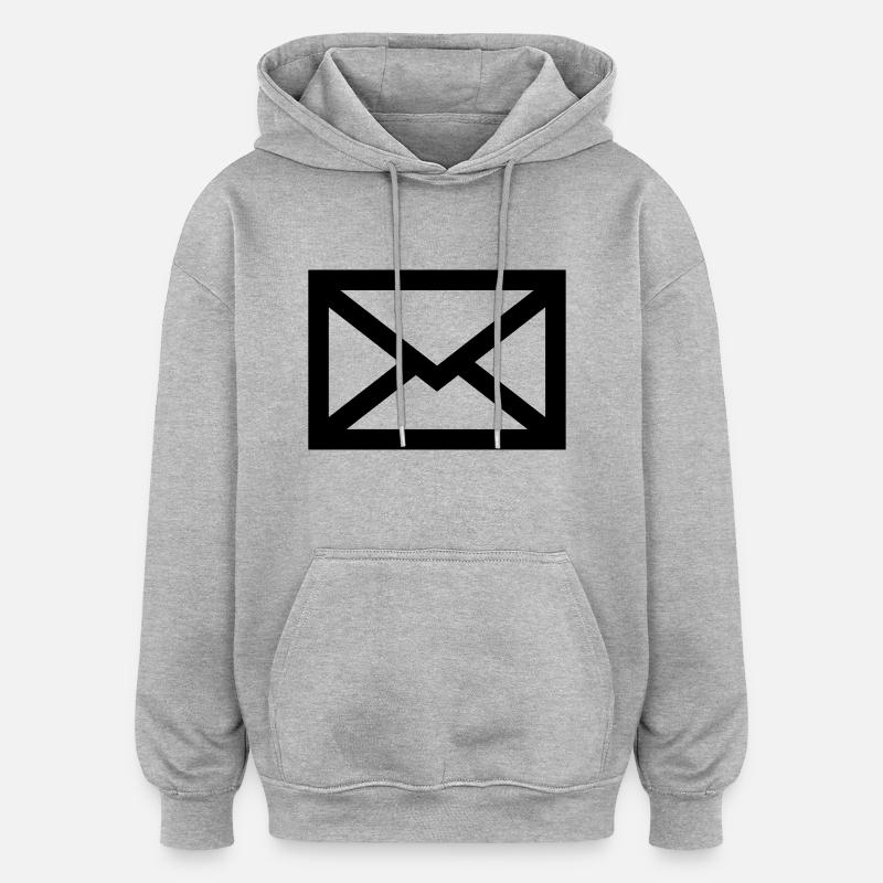 Mail envelope - Oversized Unisex Hoodie - heather grey