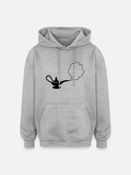 wunderlampe_01 - Sweat à capuche oversize unisexe - gris chiné