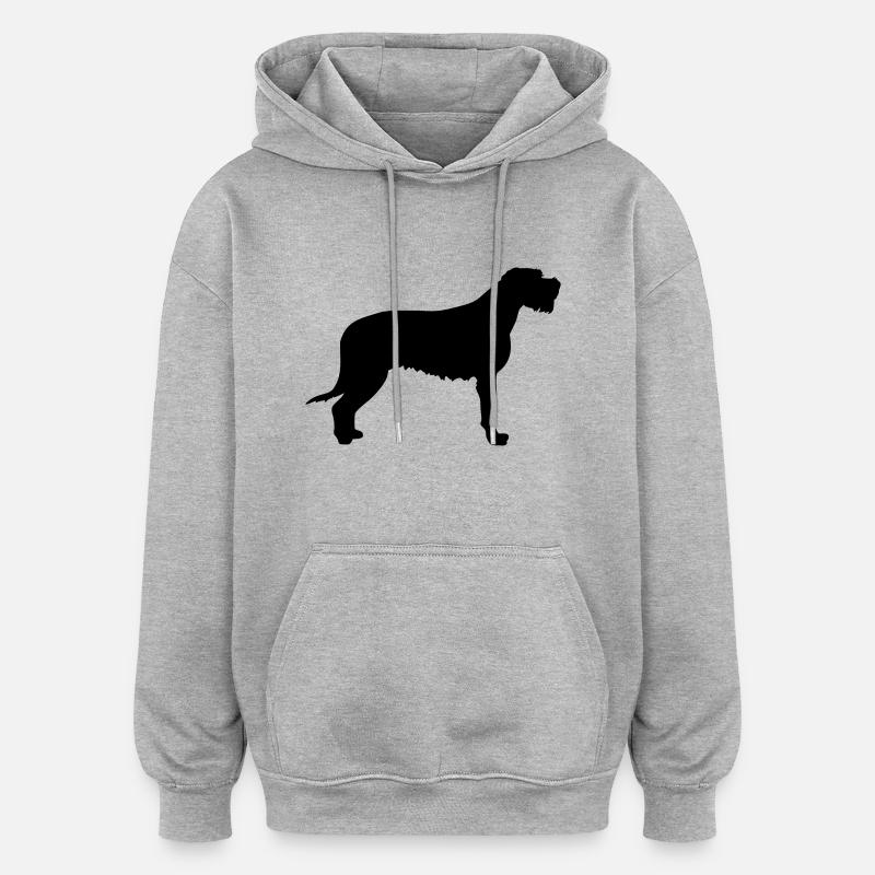 Irish Wolfhound - Oversized Unisex Hoodie - heather grey