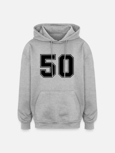 50 - Oversized Unisex Hoodie - heather grey