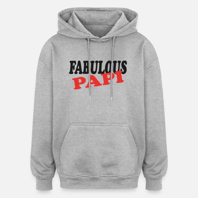 Fabelhaftes PAPI - Oversized Unisex Hoodie - Grau meliert