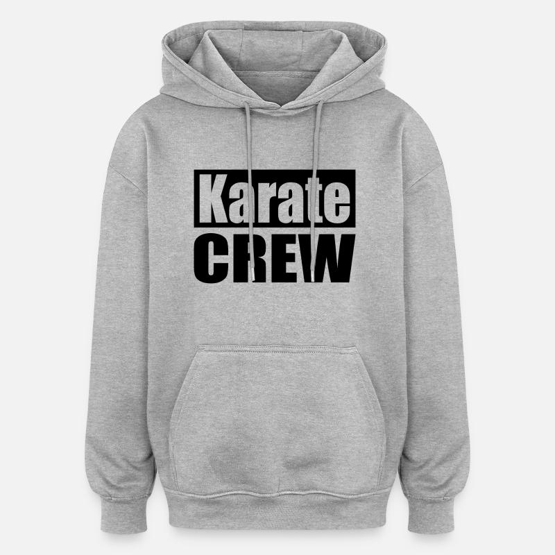 Équipe de Karaté - Sweat à capuche oversize unisexe - gris chiné