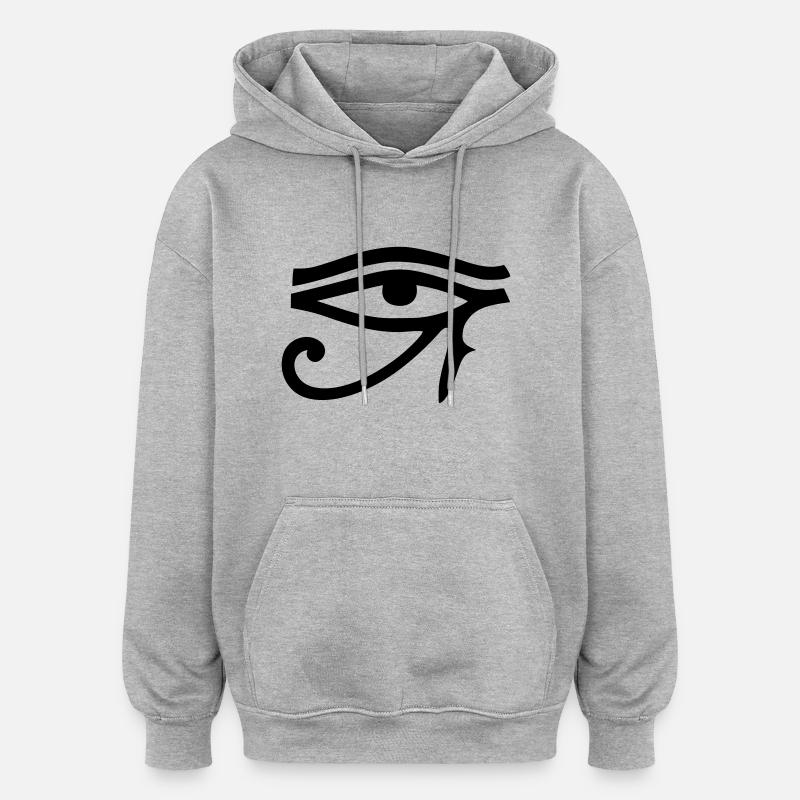 oeil d'Horus - Sweat à capuche oversize unisexe - gris chiné