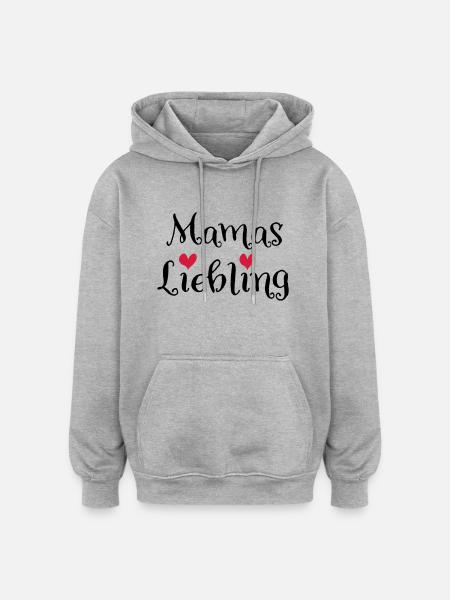 Mamas Liebling - Oversized Unisex Hoodie - Grau meliert