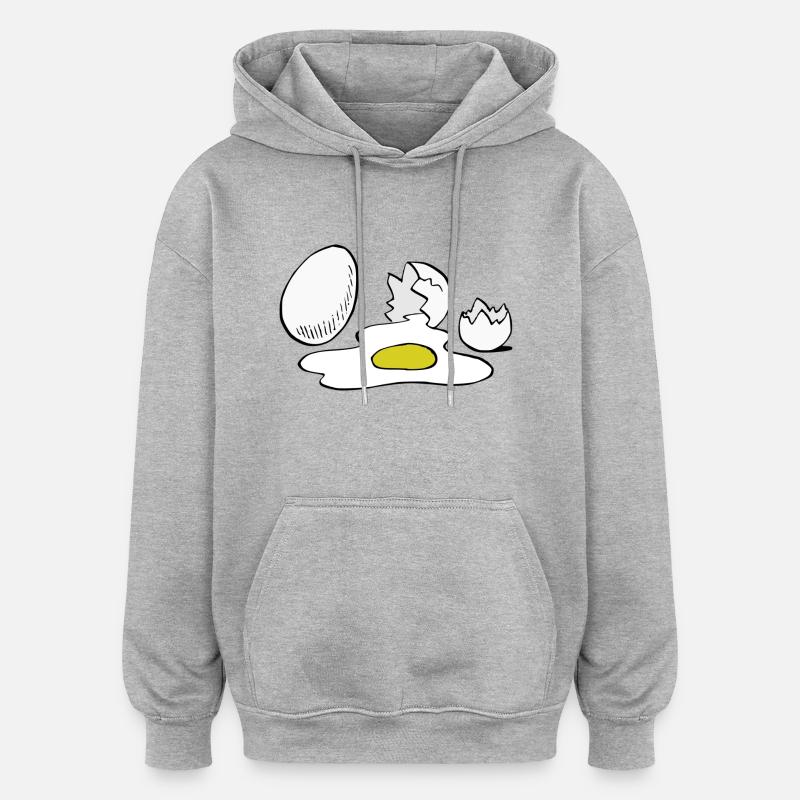 Eier - Oversized Unisex Hoodie - Grau meliert