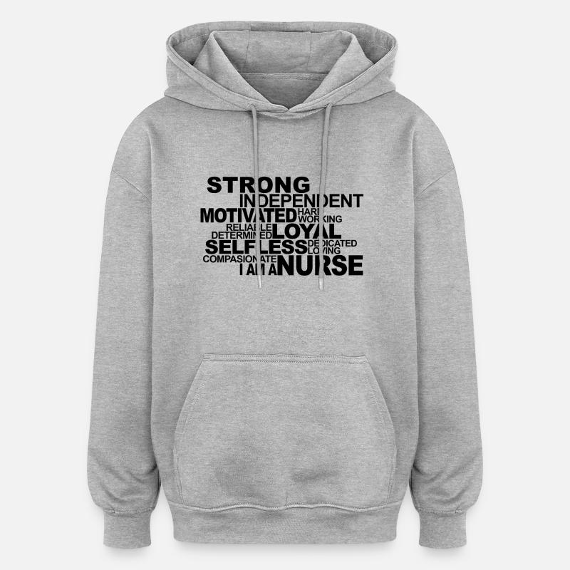 La meilleure infirmière! - Sweat à capuche oversize unisexe - gris chiné