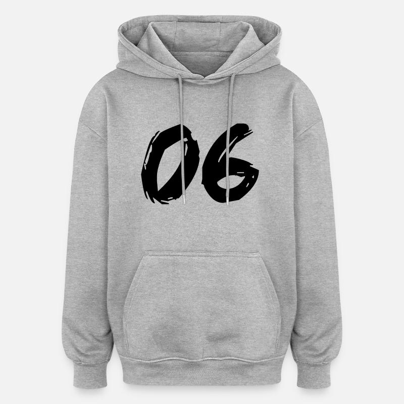 Brushed 06 - Oversized Unisex Hoodie - Grau meliert
