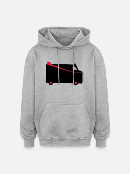 a team van - Sweat à capuche oversize unisexe - gris chiné
