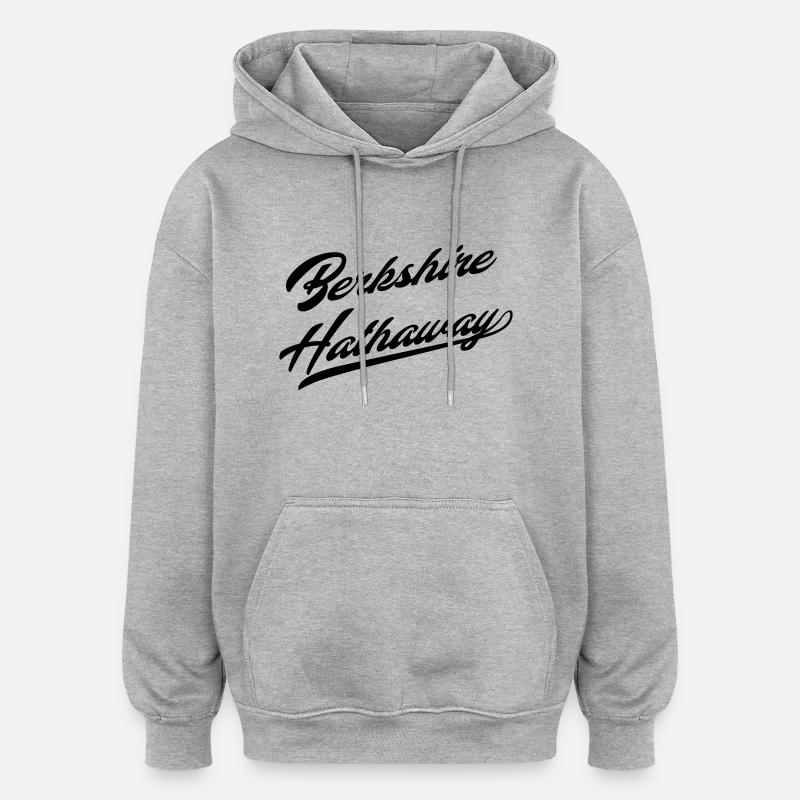 Berkshire Hathaway - Sweat à capuche oversize unisexe - gris chiné