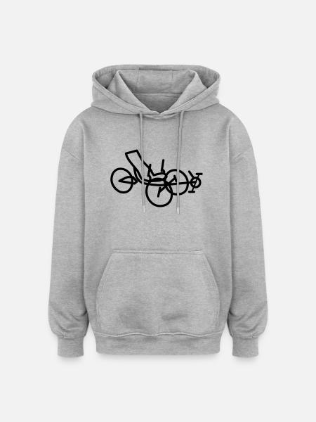 ICE-Adventure_HD_zw - Oversized Unisex Hoodie - Grau meliert