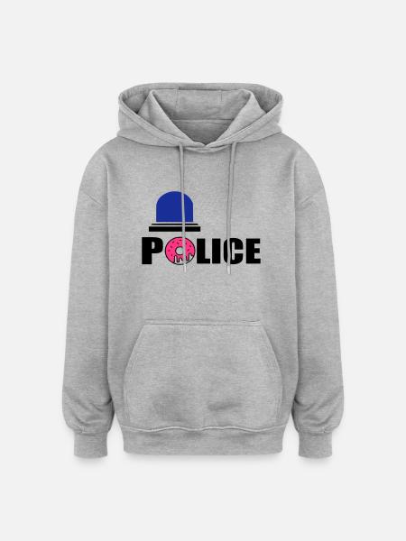 police d - Oversized Unisex Hoodie - heather grey
