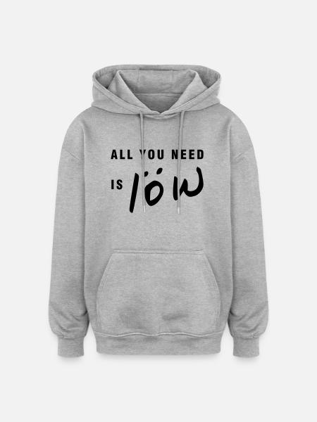 All you need is Löw - Oversized Unisex Hoodie - heather grey
