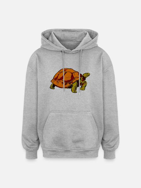 turtle - Oversized Unisex Hoodie - heather grey