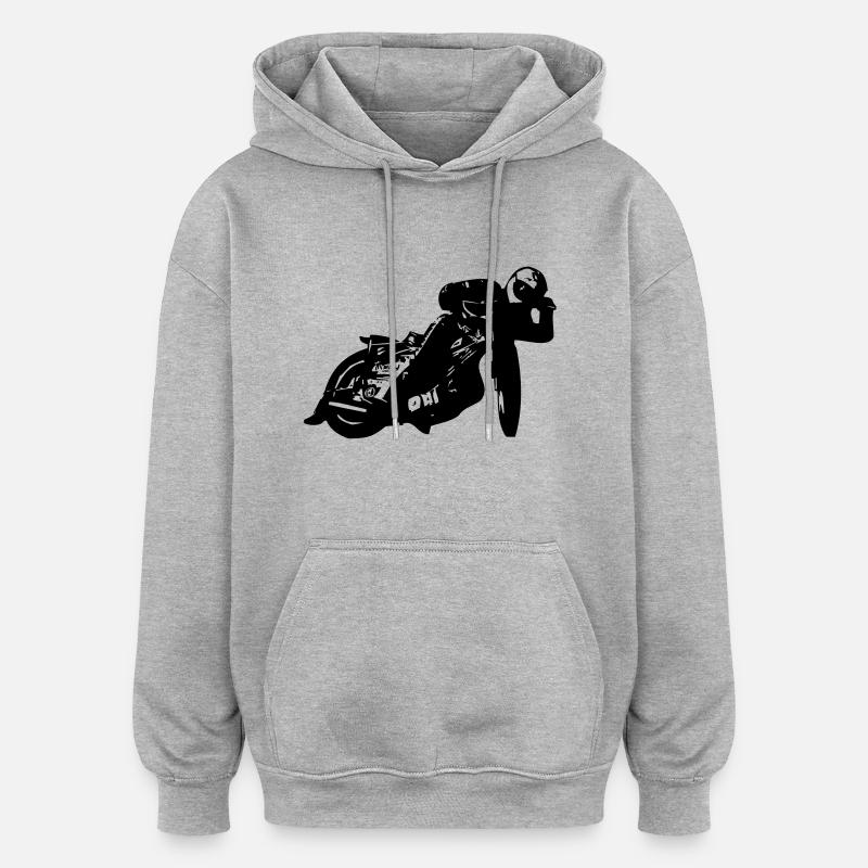 speedway - Sweat à capuche oversize unisexe - gris chiné