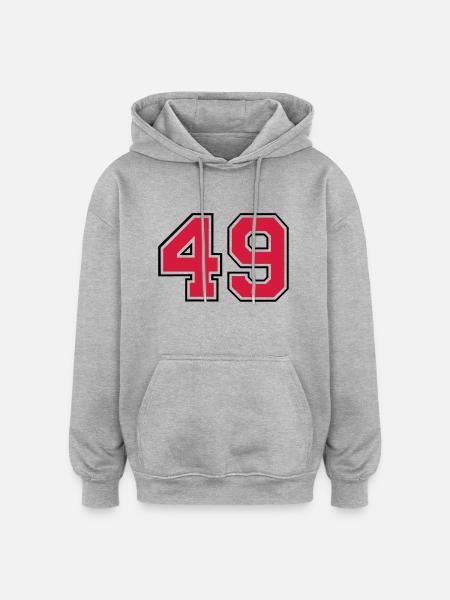 49__f2 - Oversized Unisex Hoodie - heather grey