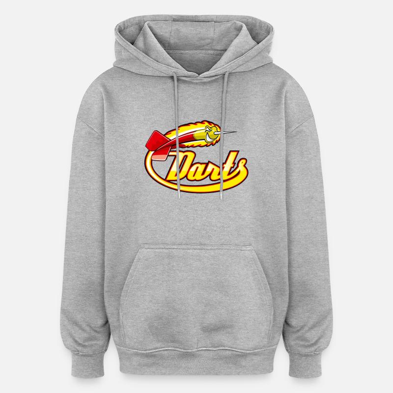 Darts - Oversized Unisex Hoodie - Grau meliert