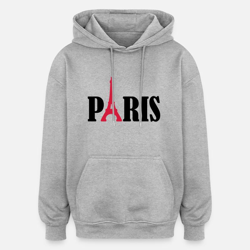 Paris - Oversized Unisex Hoodie - heather grey