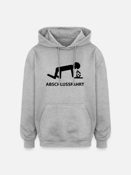 abschlussfahrt - Oversized Unisex Hoodie - Grau meliert