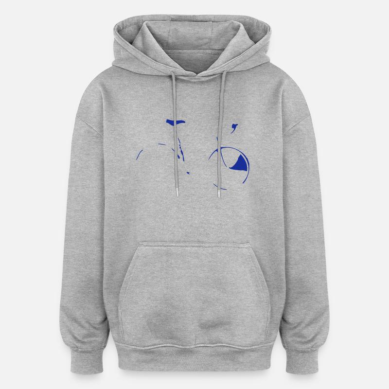Propreté - Sweat à capuche oversize unisexe - gris chiné
