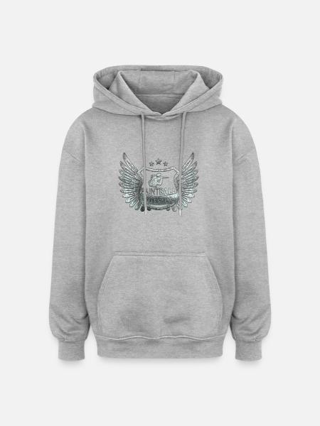 paintball - Oversized Unisex Hoodie - Grau meliert