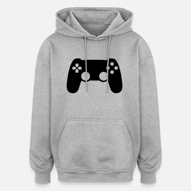 Gamepad - Sweat à capuche oversize unisexe - gris chiné