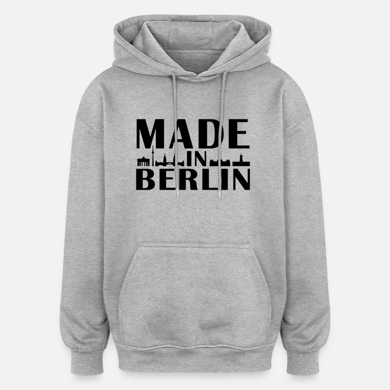 Berlin - Oversized Unisex Hoodie - heather grey