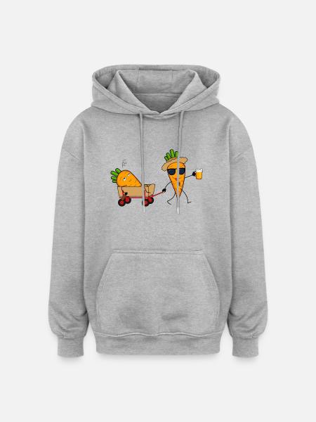 Marpinger Morde - Oversized Unisex Hoodie - Grau meliert