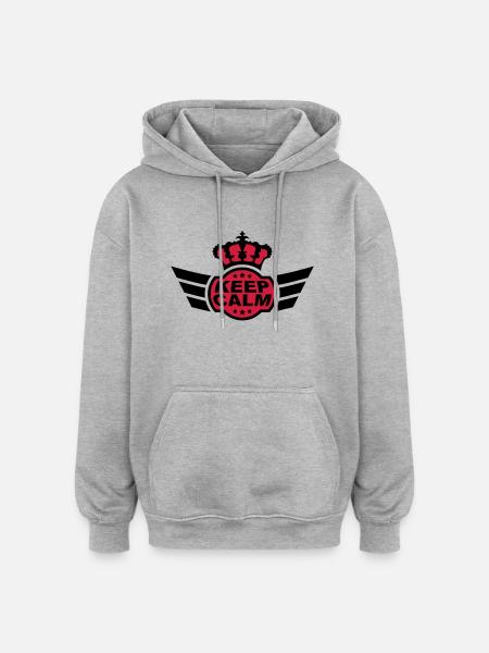 Keep Calm - Oversized Unisex Hoodie - heather grey
