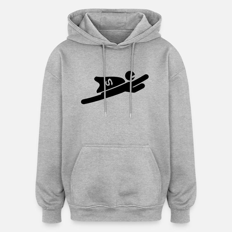 hero__1_f1 - Sweat à capuche oversize unisexe - gris chiné