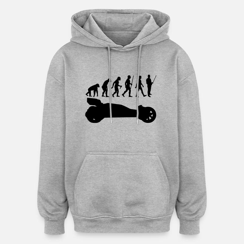 Evolution rc car - Oversized Unisex Hoodie - Grau meliert