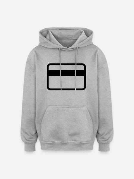 kreditkarte - Oversized Unisex Hoodie - Grau meliert