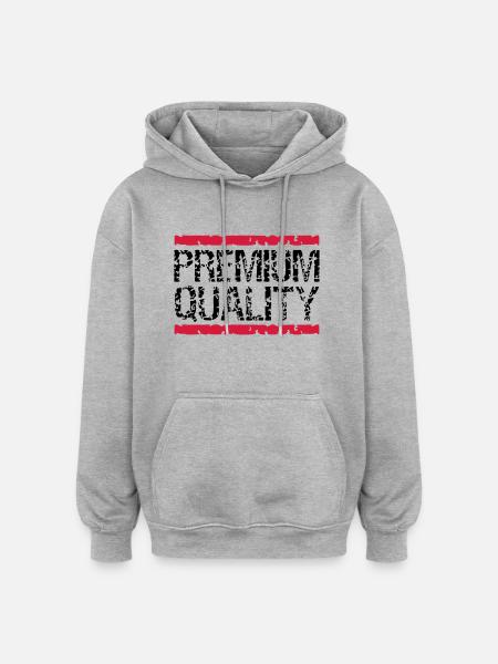 Cool Premium-Quality Logo-Design - Oversized Unisex Hoodie - heather grey