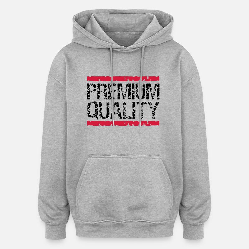 Cool Premium-Quality Logo-Design - Sweat à capuche oversize unisexe - gris chiné