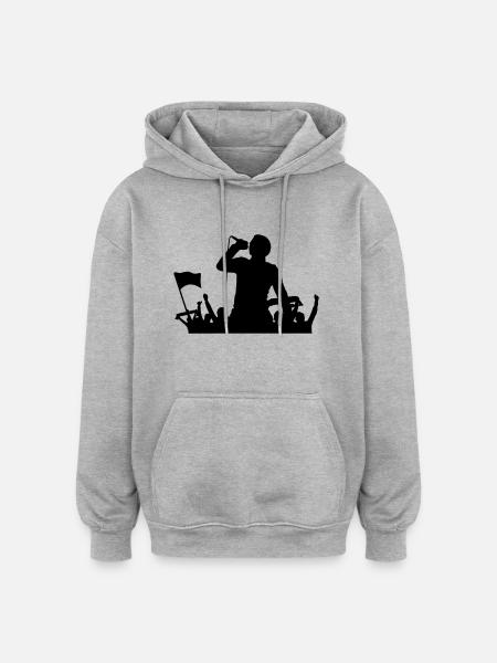 Mann Sänger Fans - Oversized Unisex Hoodie - Grau meliert