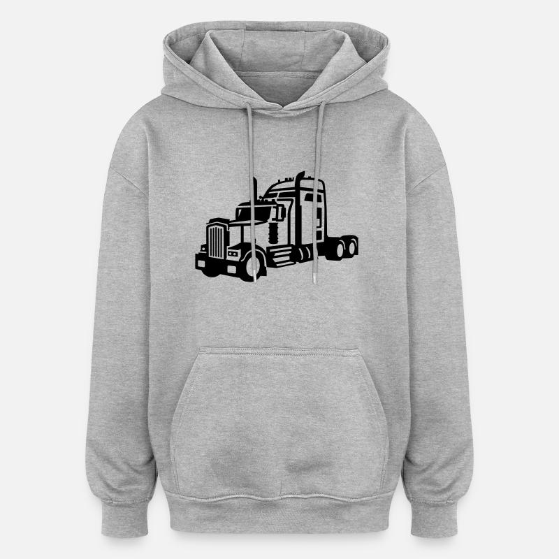 Camion - Sweat à capuche oversize unisexe - gris chiné