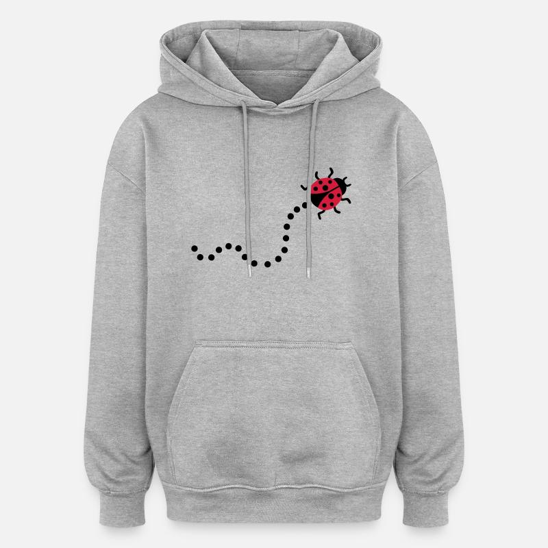 Ladybug - Oversized Unisex Hoodie - heather grey