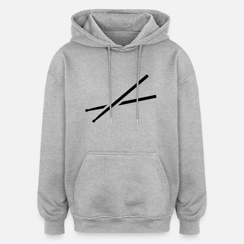 Batterie - Sweat à capuche oversize unisexe - gris chiné