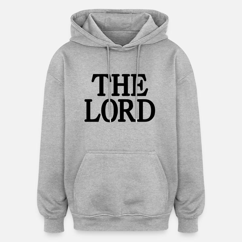 The Lord - Sweat à capuche oversize unisexe - gris chiné