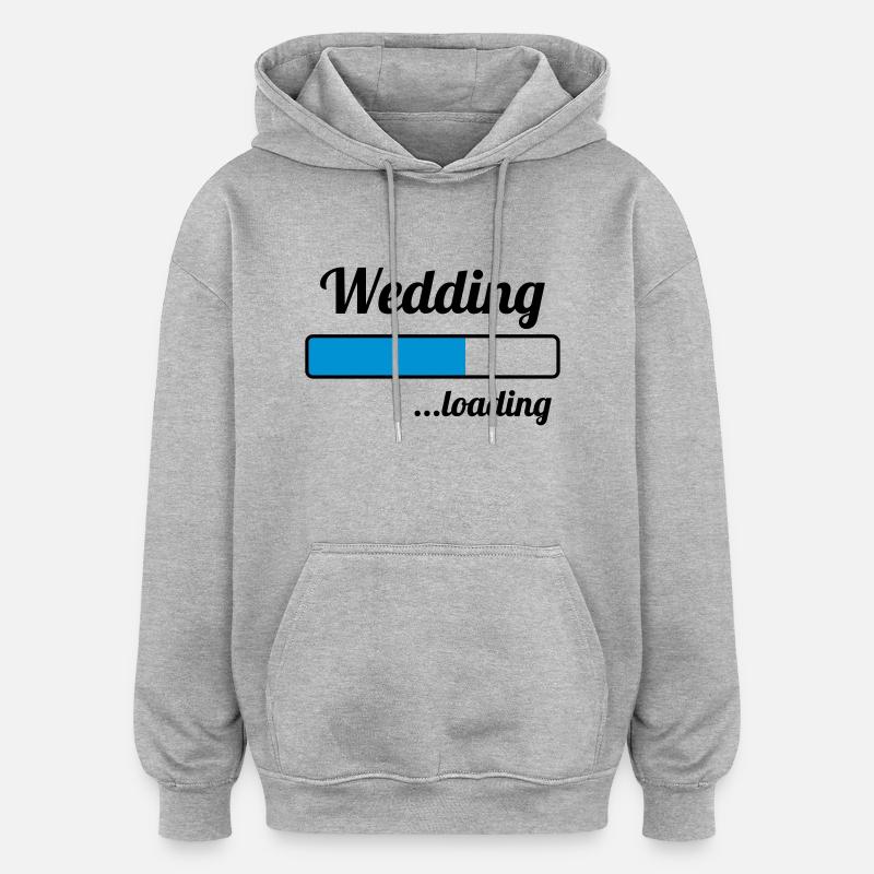 Wedding ...loading - Sweat à capuche oversize unisexe - gris chiné