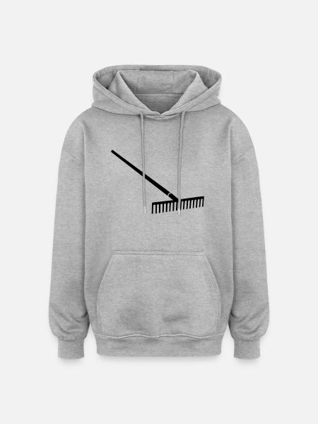 Rake - Oversized Unisex Hoodie - heather grey