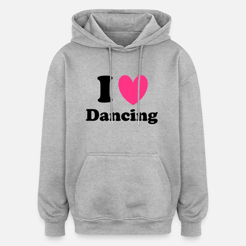 Dancing - Sweat à capuche oversize unisexe - gris chiné