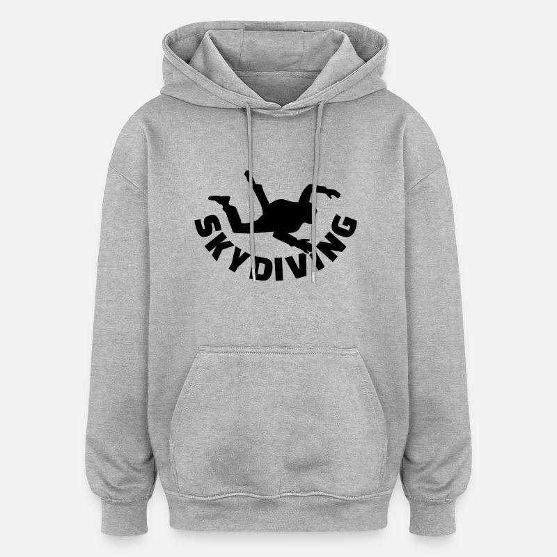 Skydiving - Sweat à capuche oversize unisexe - gris chiné
