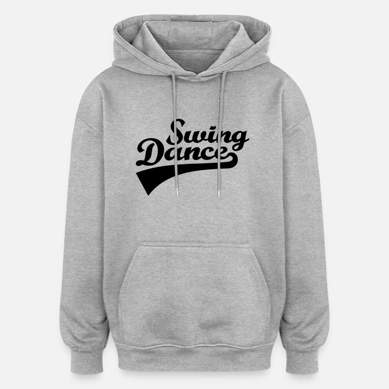 Swing dance - Sweat à capuche oversize unisexe - gris chiné