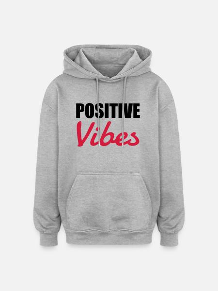 Cannabis / Haschich / Marijuana / Reggae / Rasta - Sweat à capuche oversize unisexe - gris chiné