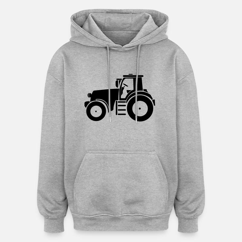 traktor - Sweat à capuche oversize unisexe - gris chiné