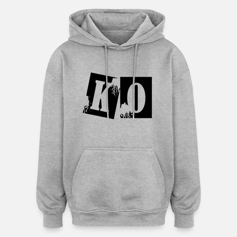 ko_boxing_01 - Oversized Unisex Hoodie - Grau meliert